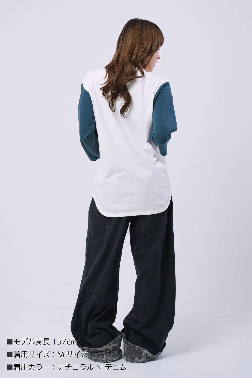 七分袖ベースボールTシャツ