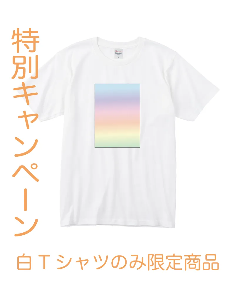 ホワイトバリューセットTシャツ（中サイズプリント）